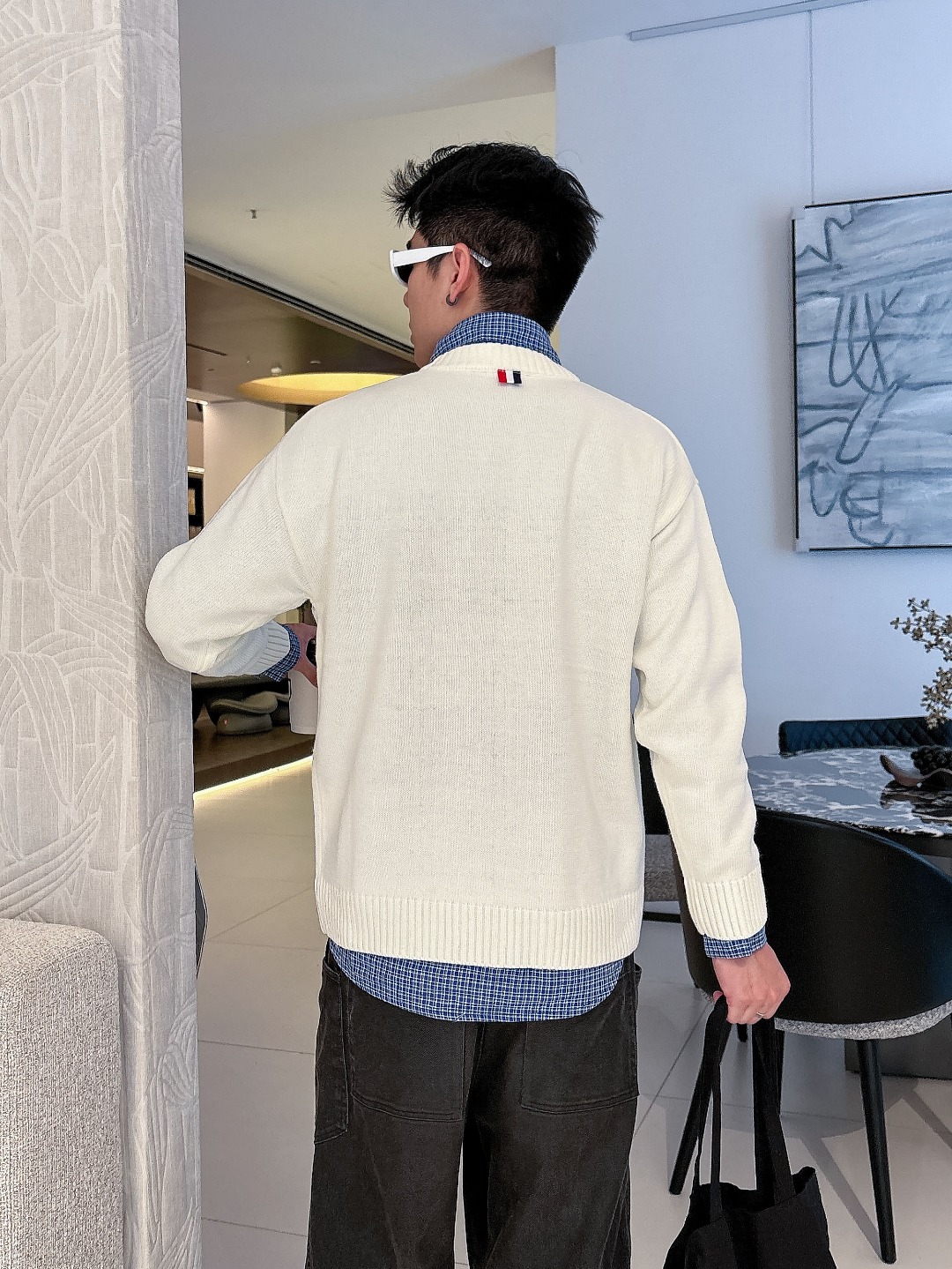 蒙口 💥独家专供新品时尚休闲毛衣 进口原版科技面料，柔软舒适，上身舒适透气，亲肤不扎人，独特混搭设计风格