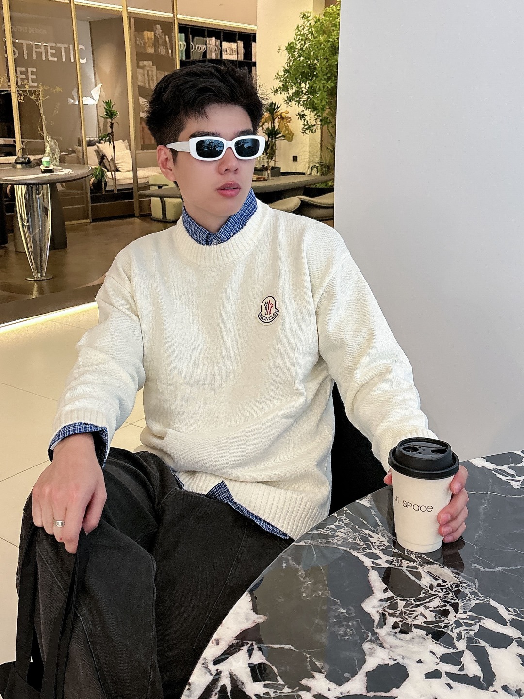 蒙口 💥独家专供新品时尚休闲毛衣 进口原版科技面料，柔软舒适，上身舒适透气，亲肤不扎人，独特混搭设计风格