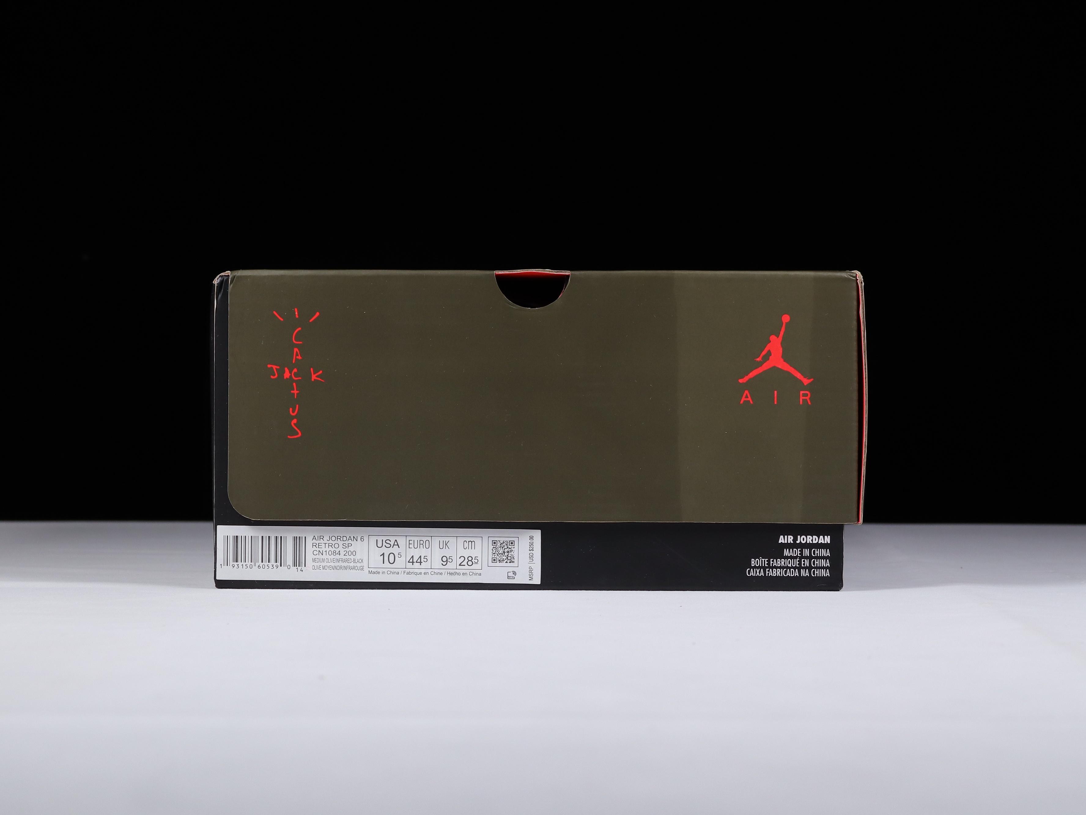 AJ6橄榄绿鞋码40.5-46总裁R版出品-TravisScottxAirJordan6mediumol