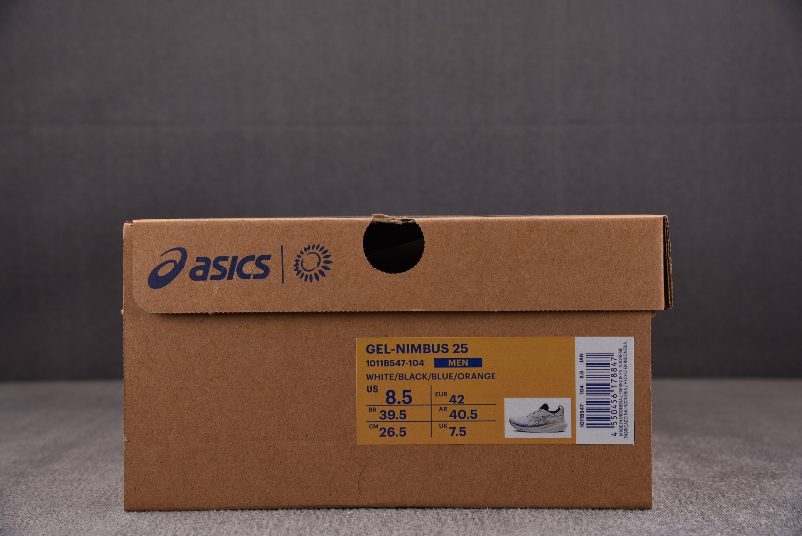 Asics尺码:36-44总裁R版出品-AsicsGEL-Nimbus25白黑蓝橙1011B547-10