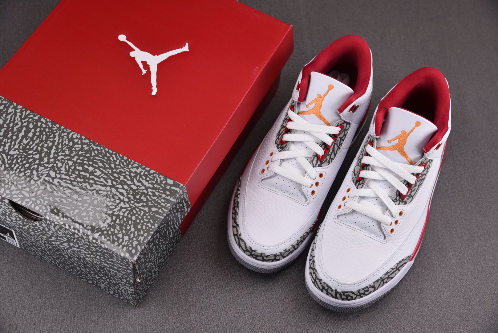 AJ3红雀尺码36-48.5总裁R版出品-AirJordan3RetroCardinalRed白酒红红雀