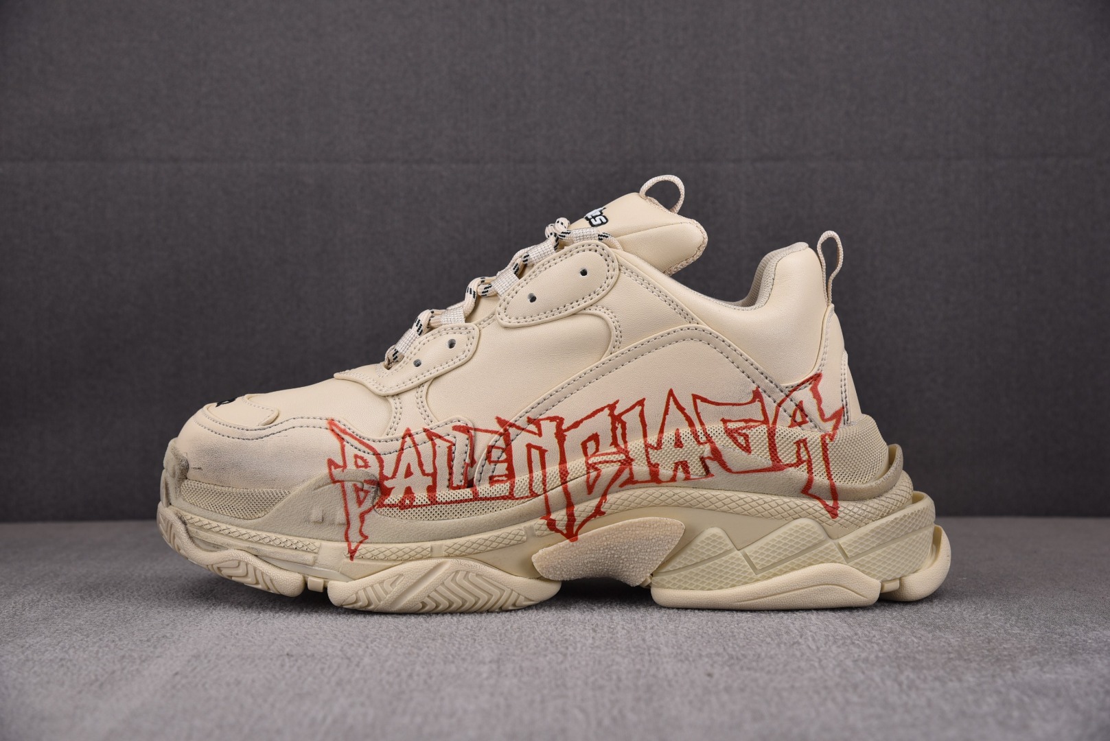 巴黎尺码:35-46偏大一码纯原-Balenciaga老爹鞋米白涂鸦YZ001