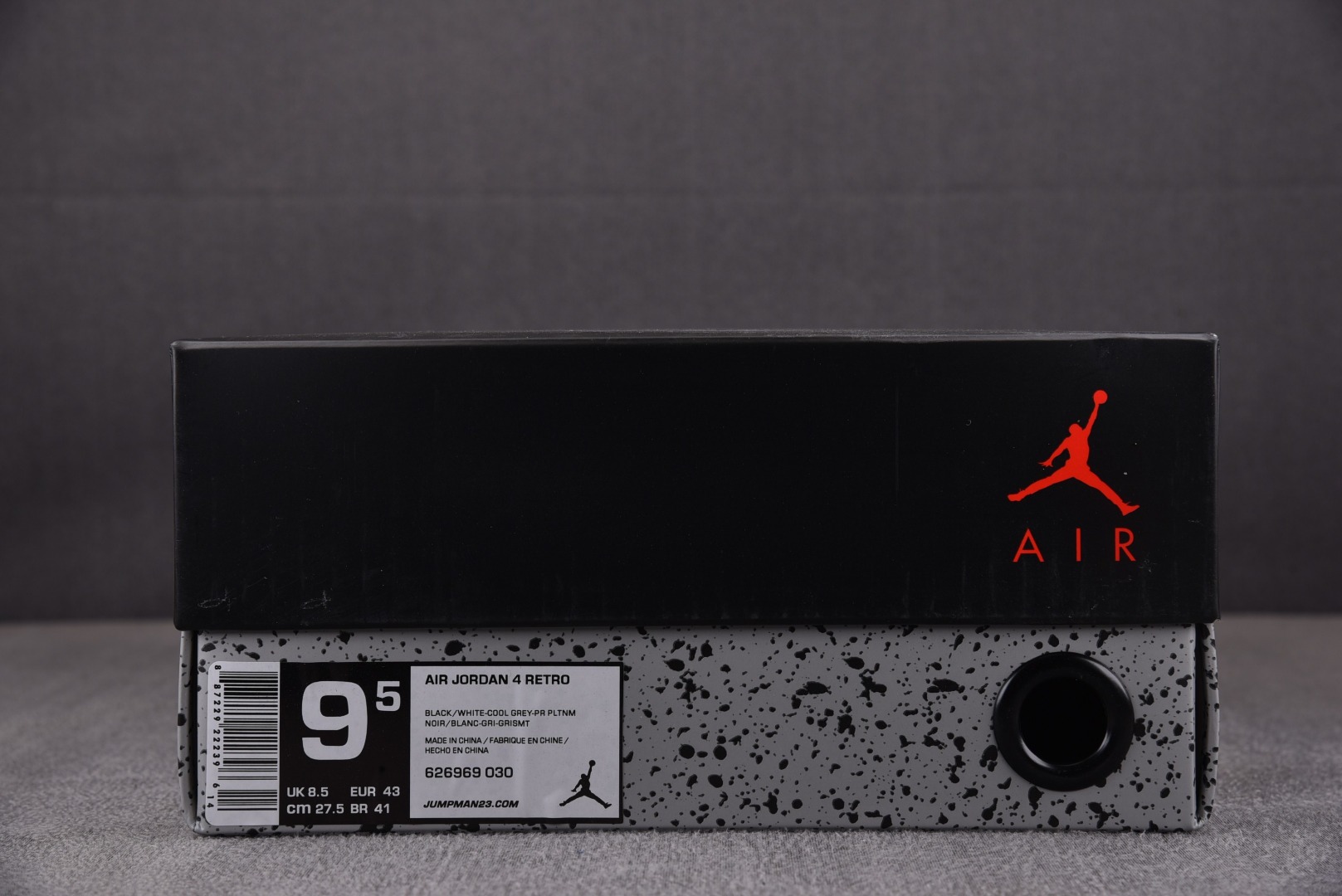 AJ4黑灰尺码:40-50.5纯原-AirJordan4Retro黑灰白626969-030YZ023-