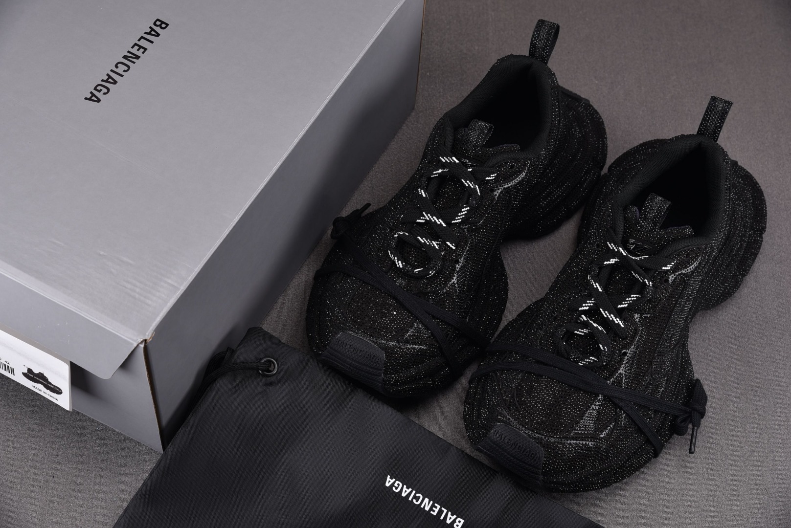 巴黎10代黑钻尺码:35-46纯原-Balenciaga3XL巴黎世家老爹鞋黑色YZ001