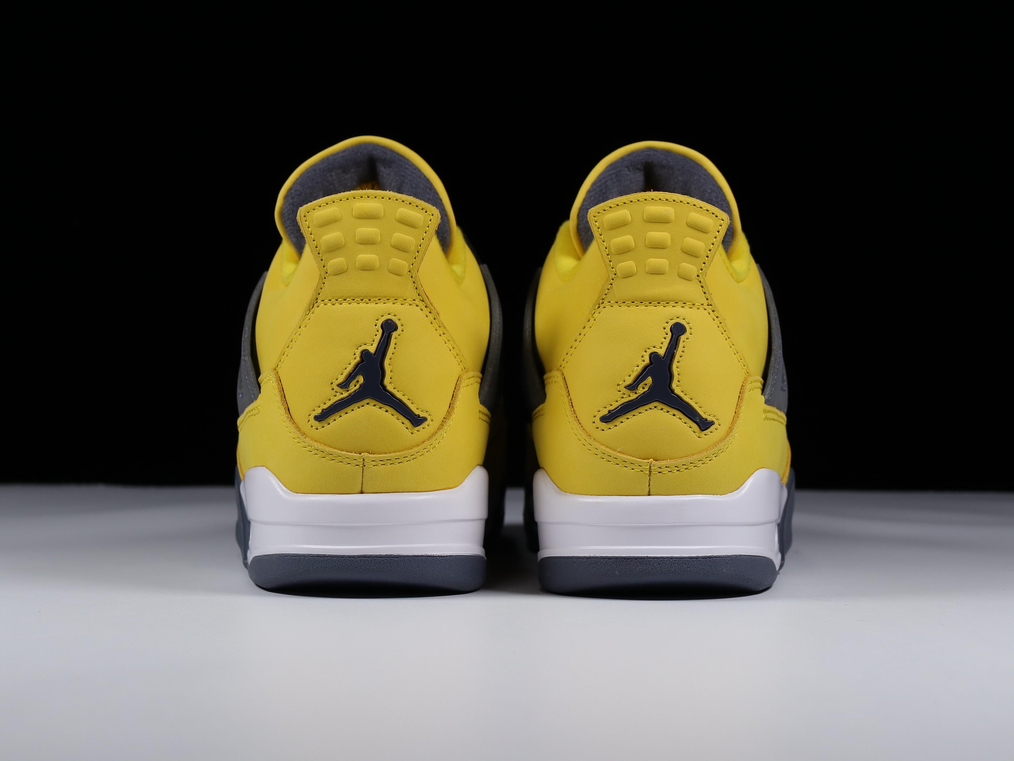 AJ4电母尺码40.5-47.5总裁R出品-AirJordan4“Lightning”AJ4电母黄麂皮C