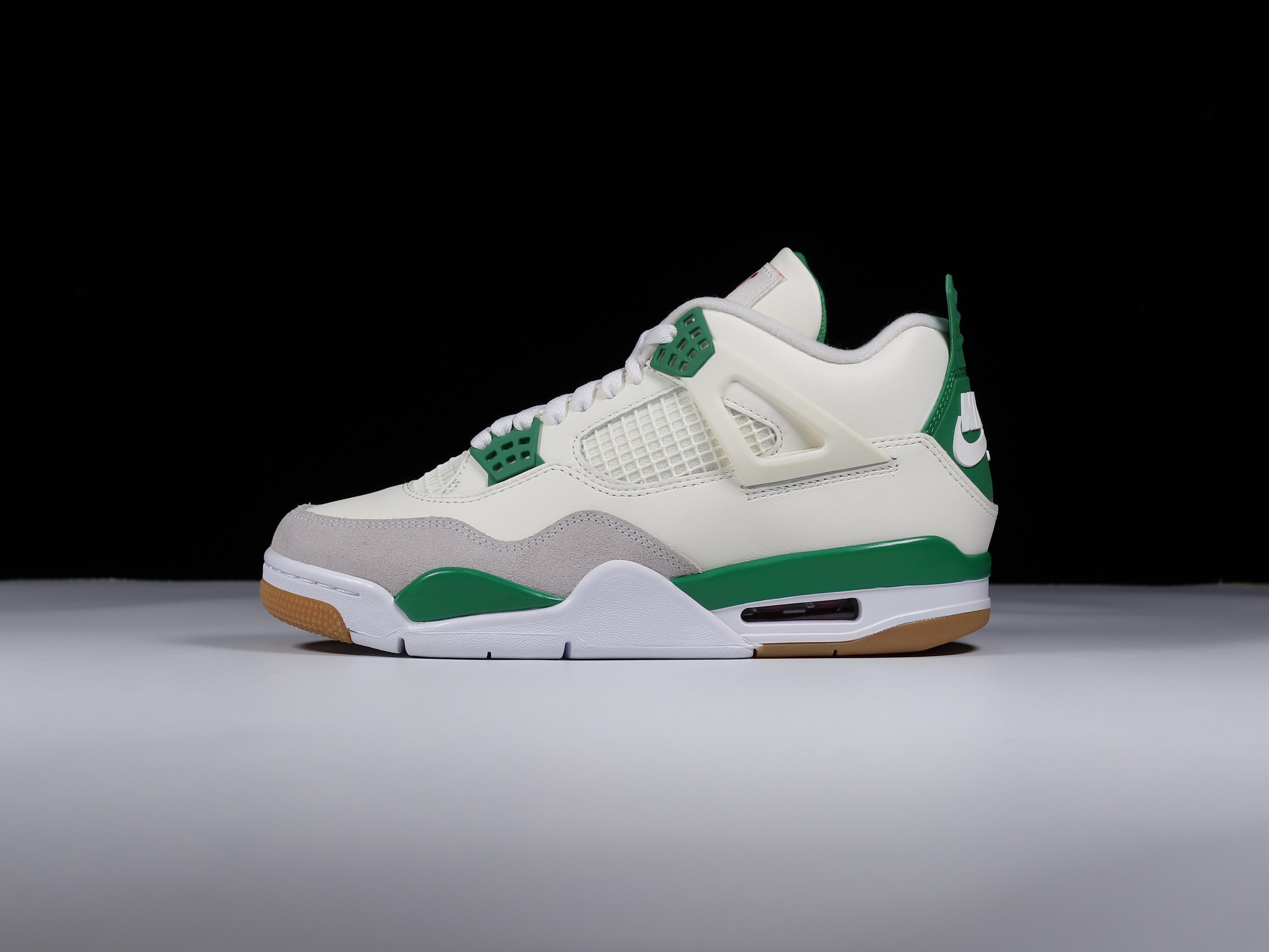 AJ4SB联名白绿尺码40.5-47.5纯原出品-SBxAirJordan4“PineGreen”AJS