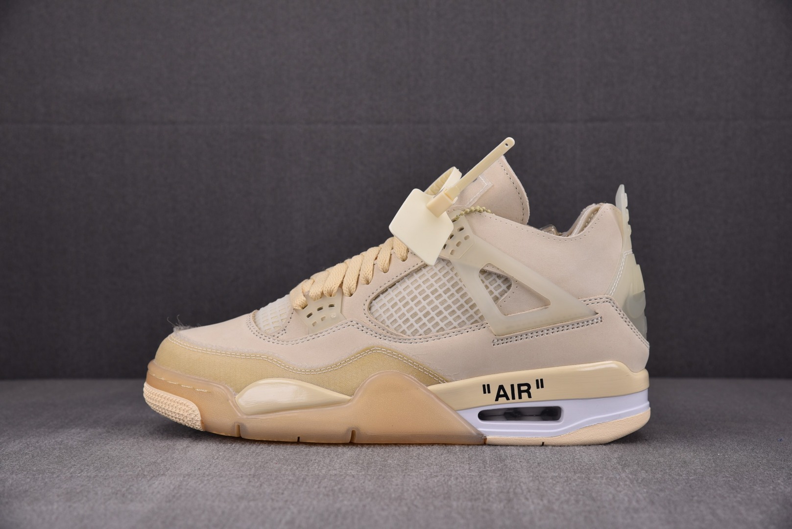 AJ4白帆尺码:40-48.5纯原版出品-AirJordan4OffWhiteAJ4乔4OW联名透明蝉翼