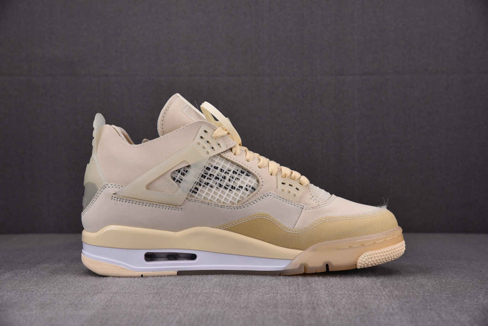 AJ4白帆尺码:40-48.5纯原版出品-AirJordan4OffWhiteAJ4乔4OW联名透明蝉翼