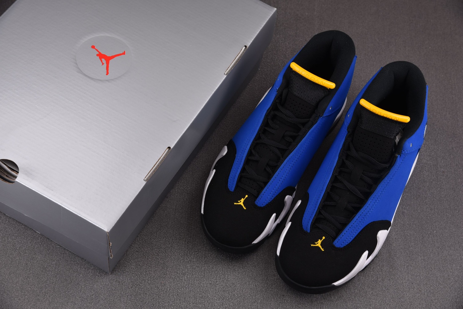 AJ14黑蓝尺码:40-47.5纯原-AirJordan14Retro“Laney”黑蓝487471-4