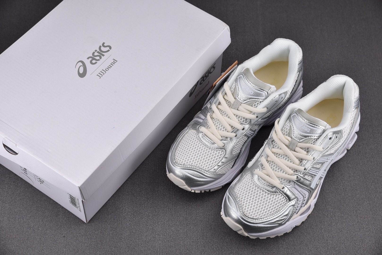 纯原版-JJJJoundxAsicsGel-Kayano14白银灰白联名款1201A457-100YZ0