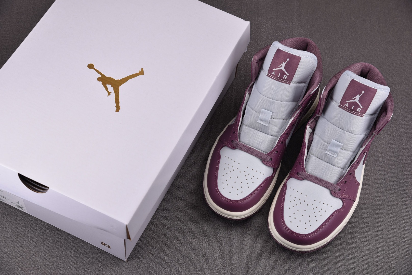 AJMid鞋码35.5-46纯原出品-WMNSAirJordan1Mid“SkyJMauve”白紫红BQ