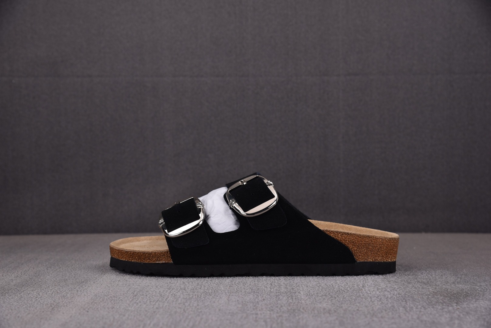 Birkenstock尺码35-45纯原出品-Brikenstock勃肯绒面拖鞋黑色YZ029