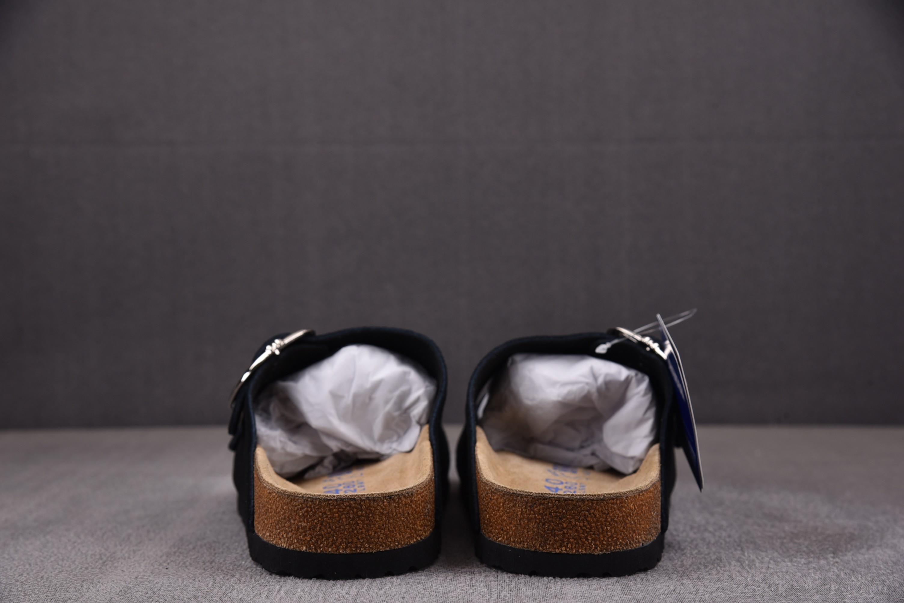 Birkenstock尺码35-45纯原出品-Brikenstock勃肯绒面拖鞋黑色YZ029