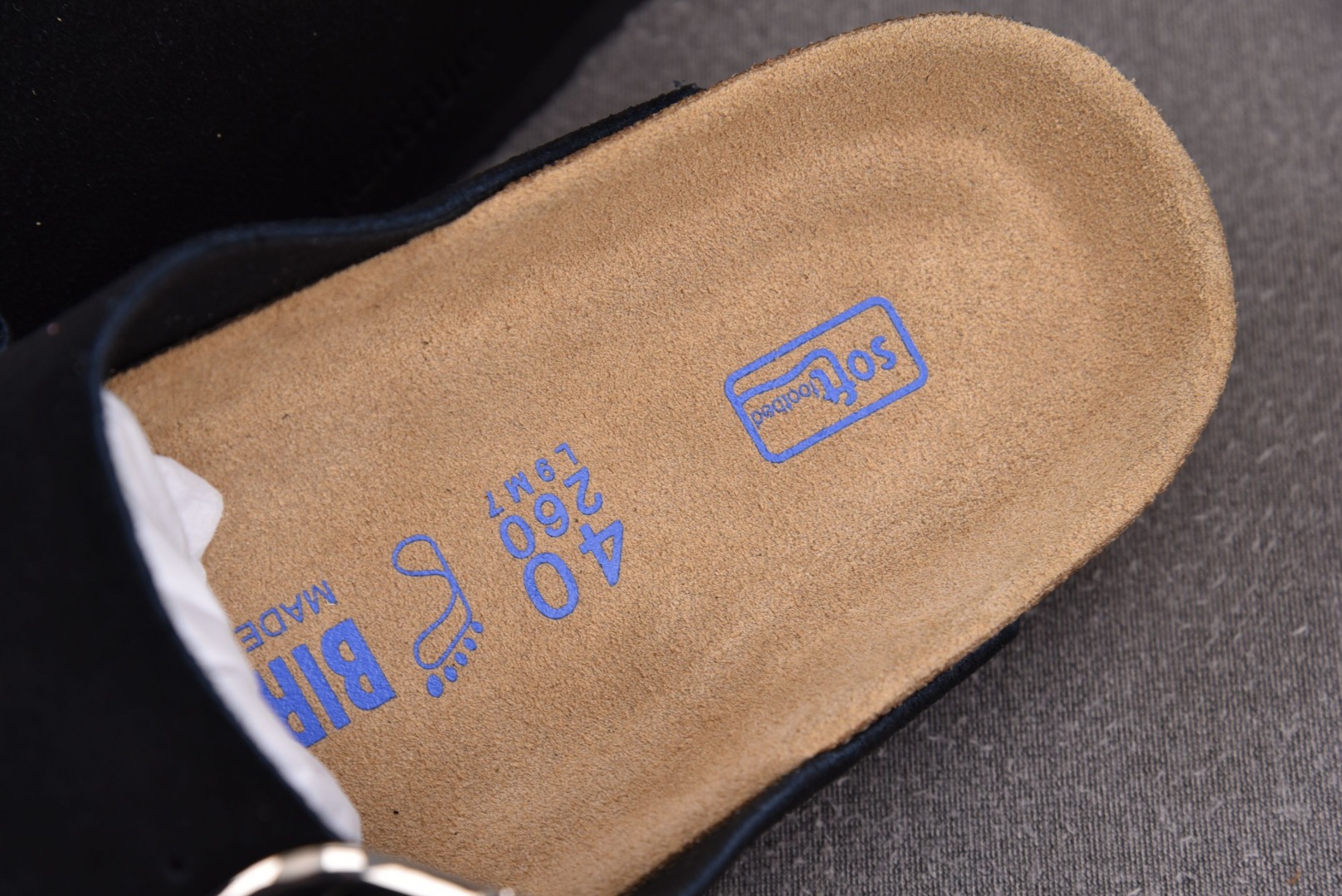 Birkenstock尺码35-45纯原出品-Brikenstock勃肯绒面拖鞋黑色YZ029