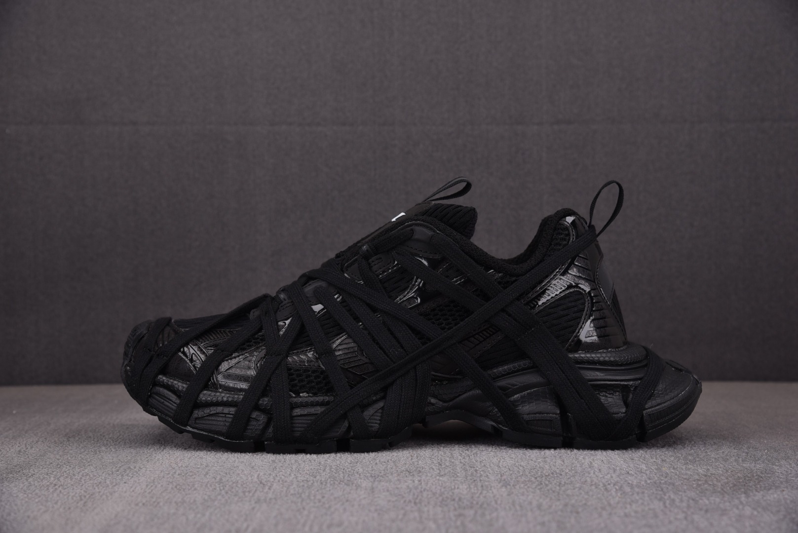 巴黎尺码35-46纯原出品-Balenciaga3XL绑带黑色YZ001