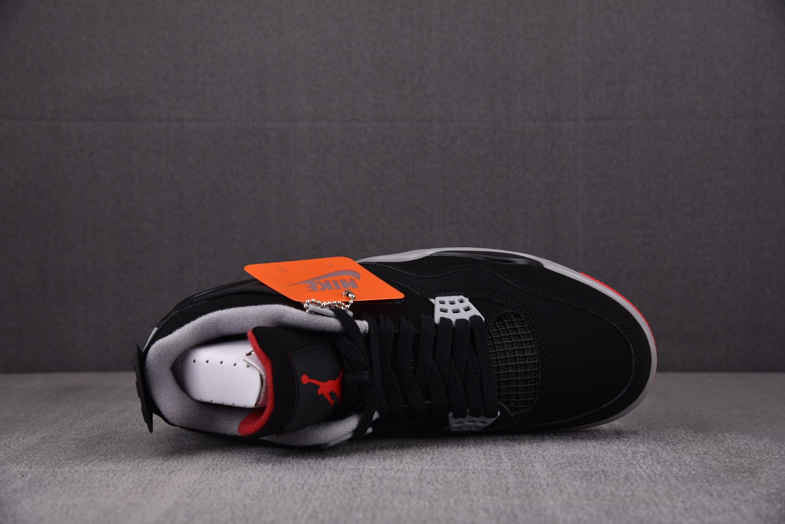 AJ4黑红公牛鞋码40.5-48.5带半码总裁R版出品-AirJordan4RetroBred2019黑