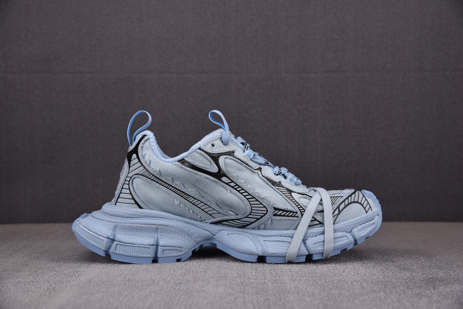 巴黎3XL尺码35-46偏大1码纯原出品-Balenciaga3XL帆布10代浅蓝牛仔YZ018-5