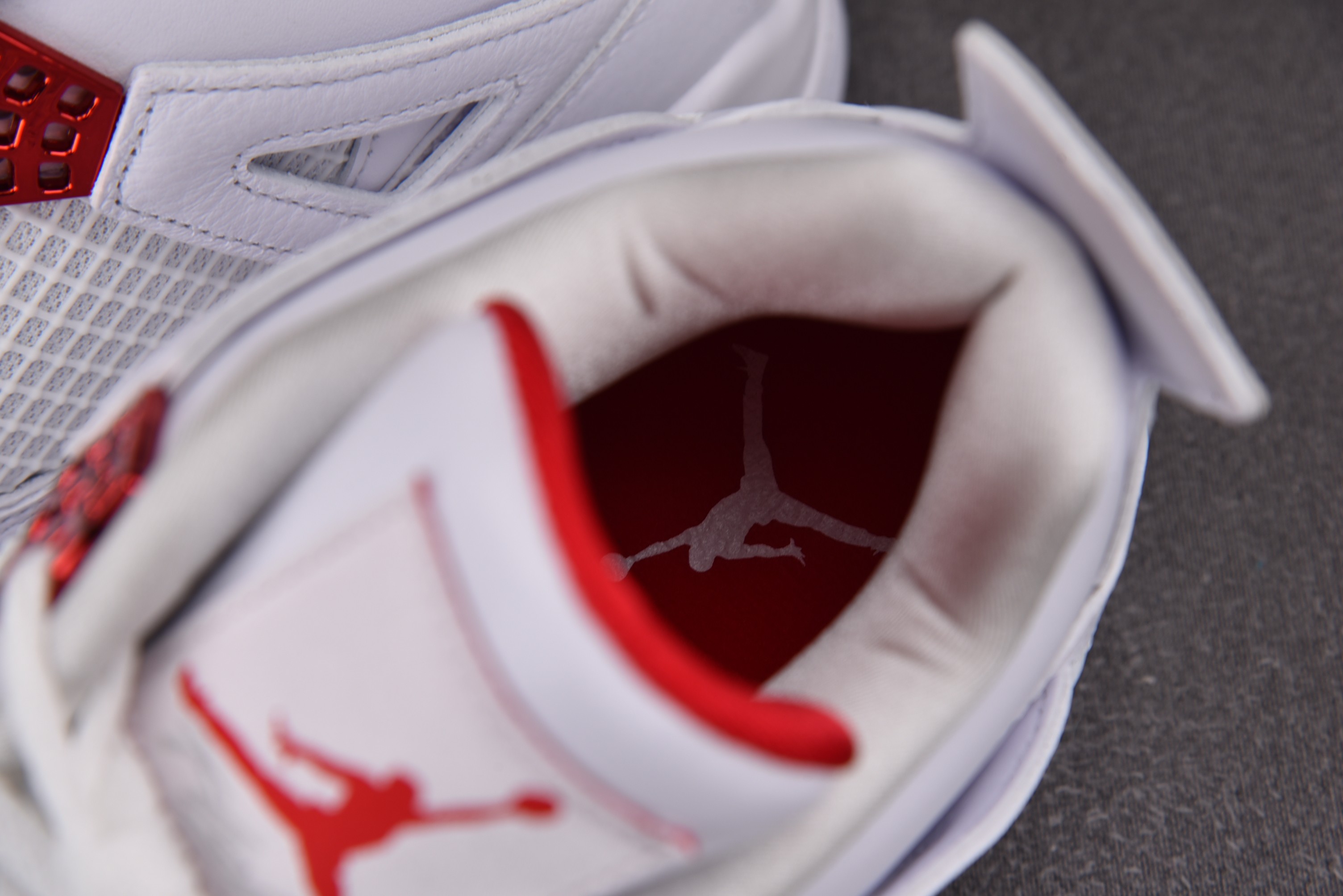 AJ4白红鞋码40-48.5纯原版出品-AirJordan4RetroWhiteUniversityRe