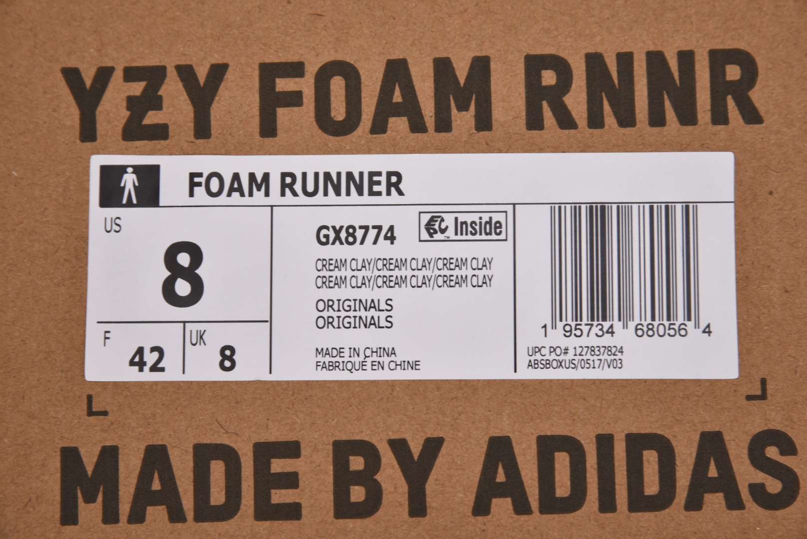 Yeezy奶油尺码:36.5-48.5纯原版出品-YeezyFoamRunner奶油粘土油画椰子GX87