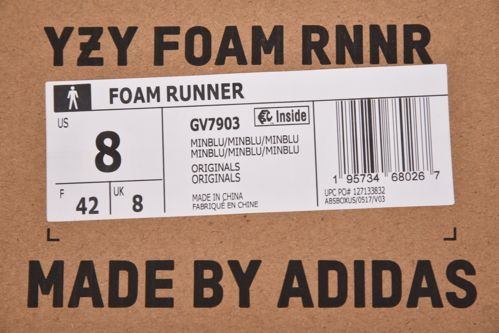 Yeezy蓝黑尺码:36.5-48.5纯原版出品-YeezyFoamRunner椰子洞洞镂空拖鞋蓝黑GV