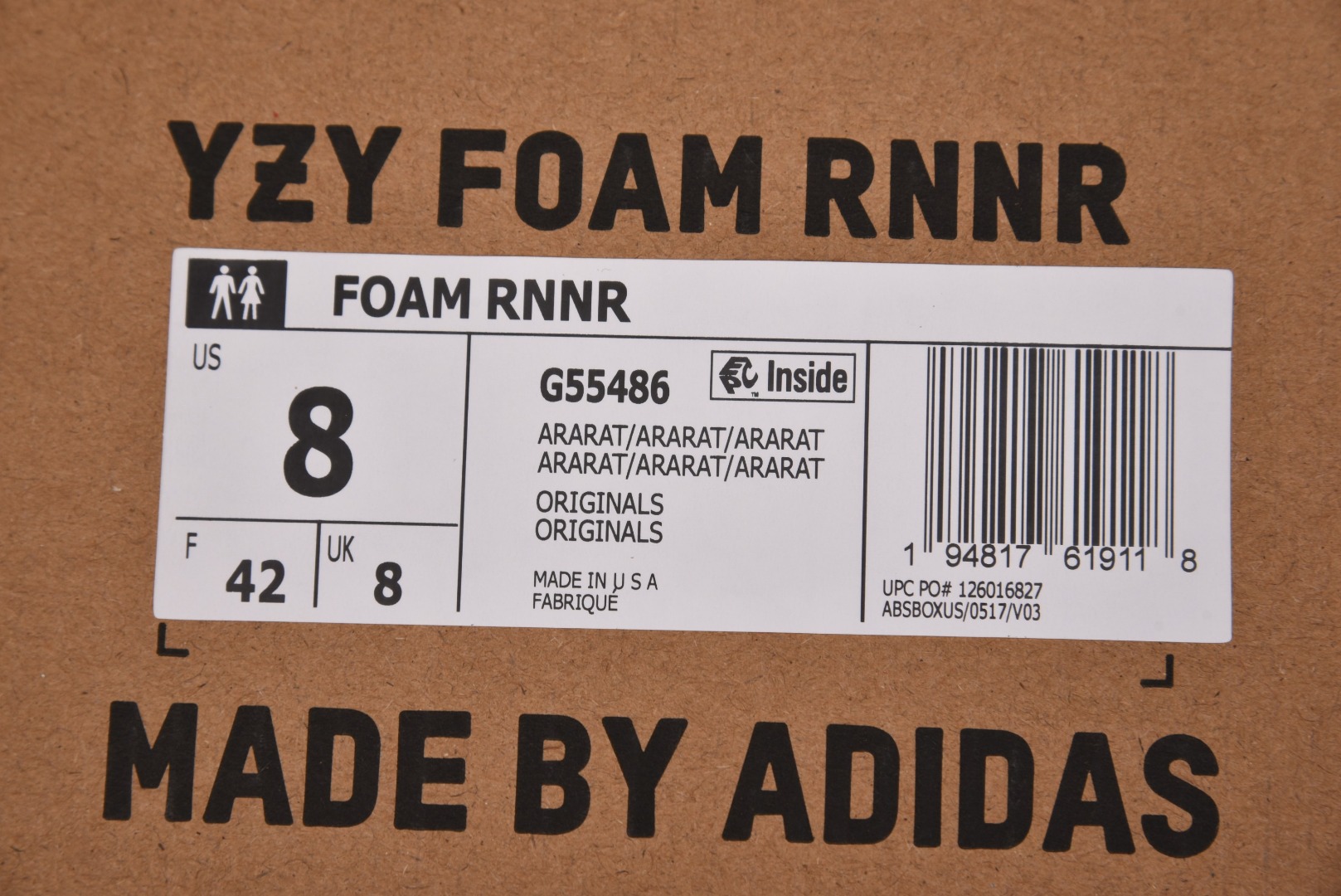 Yeezy骨白尺码:36.5-48.5纯原版出品-YeezyFoamRunner椰子洞洞镂空拖鞋骨白G5