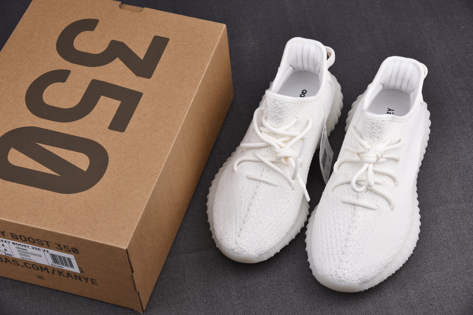 Yeezy白尺码:36-48纯原版出品-YeezyBoost350V2TripleWhite全白CYZ0