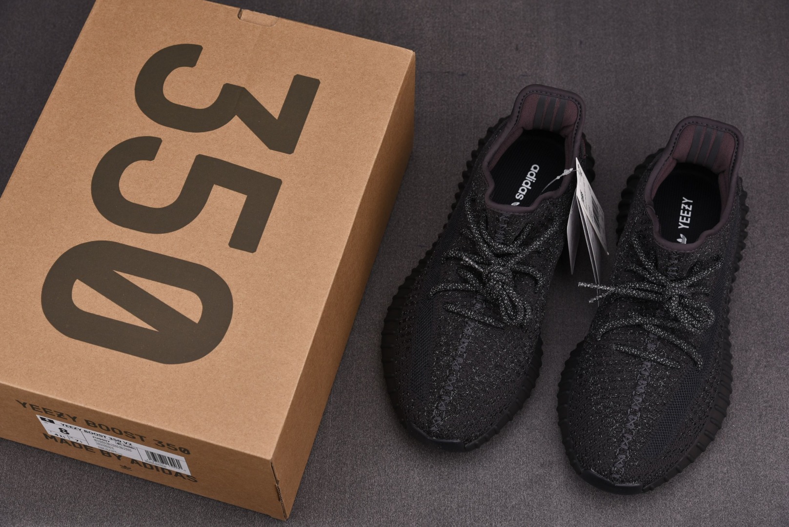 Yeezy黑尺码:36-48纯原版出品-YeezyBoost350V2StaticBlack黑满天星FU