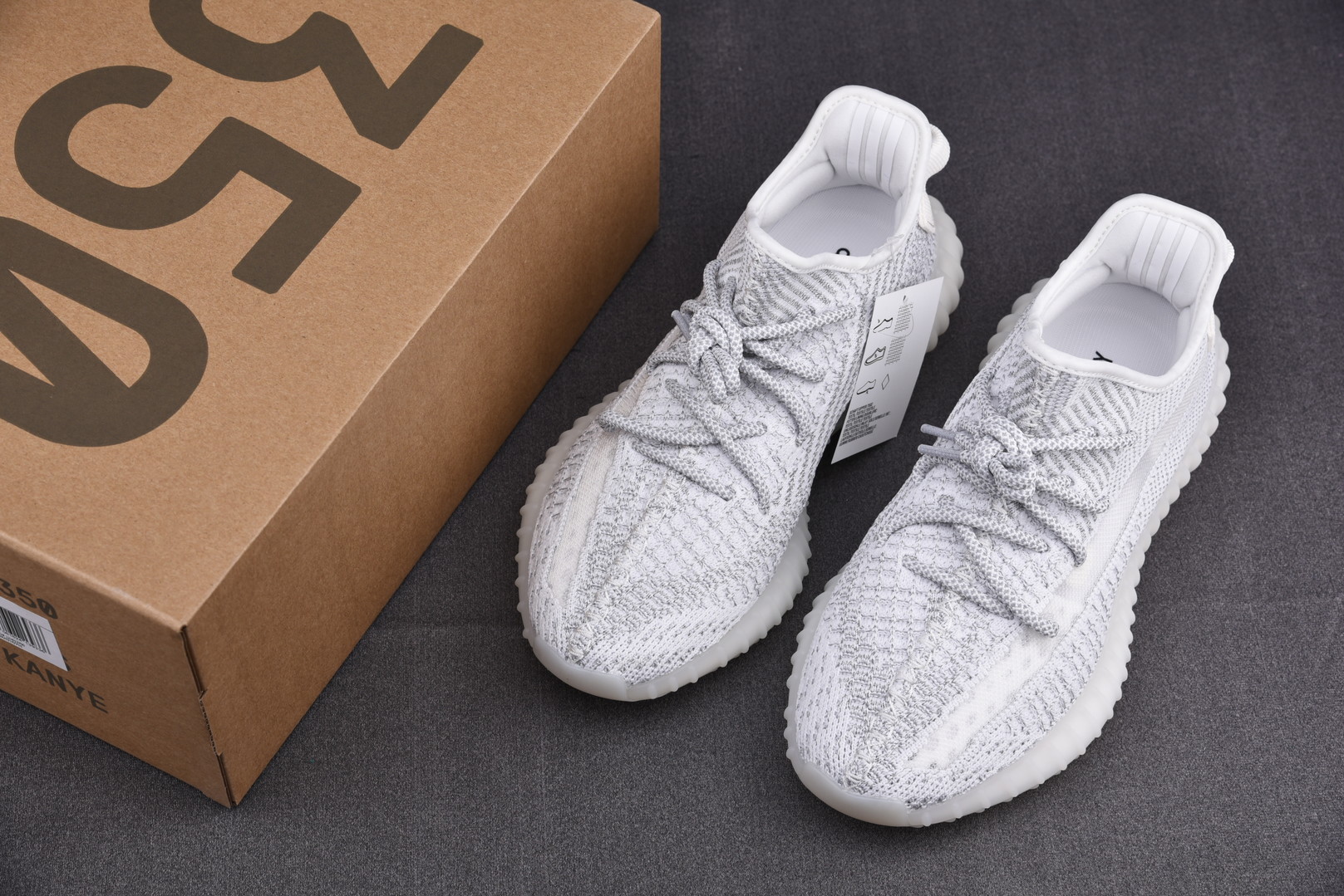 Yeezy白满尺码:36-48纯原版出品-YeezyBoost350V2Static3M白满天星EF23