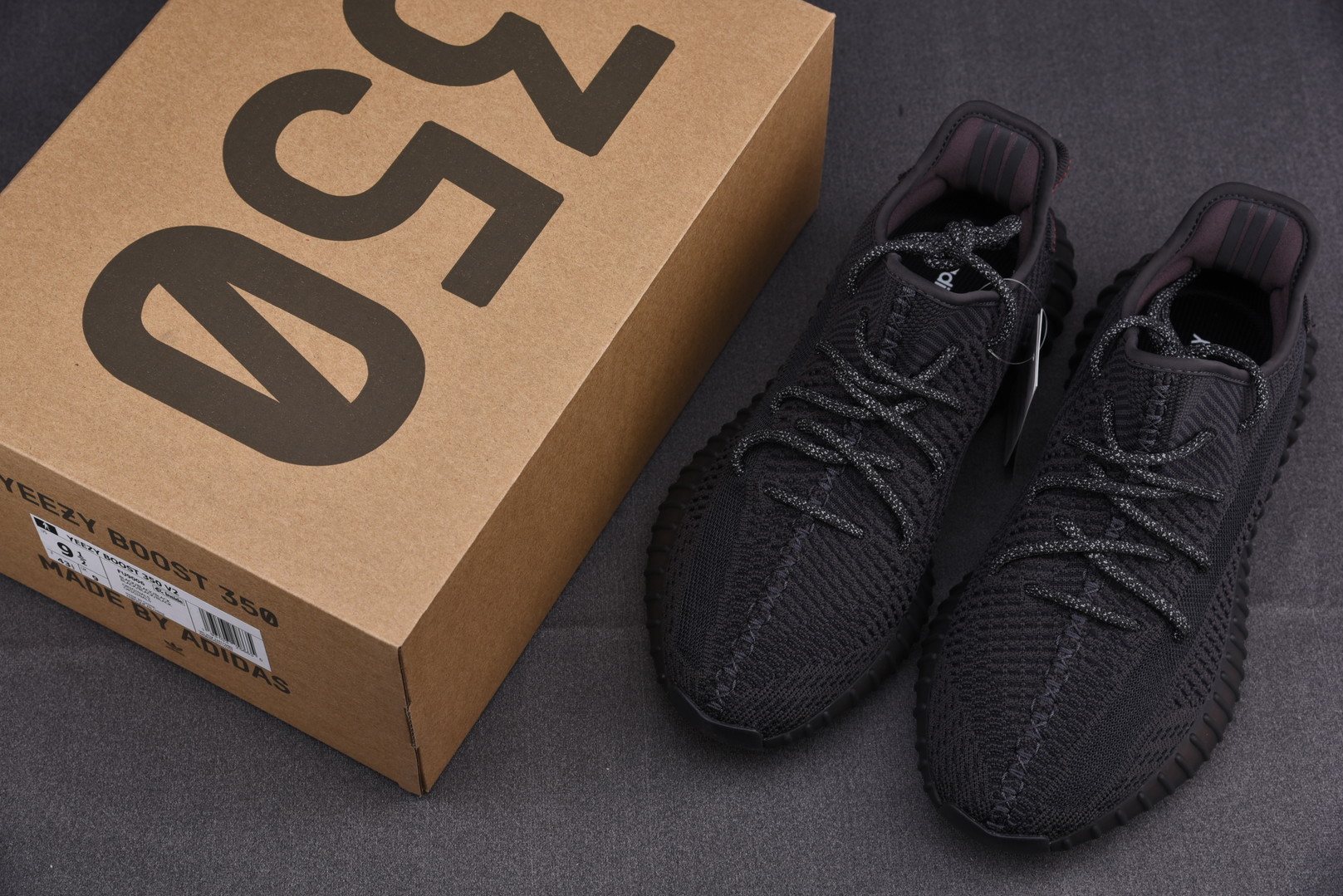 Yeezy黑天使尺码:36-48纯原版出品-YeezyBoost350V2“BLACK”黑天使FU900