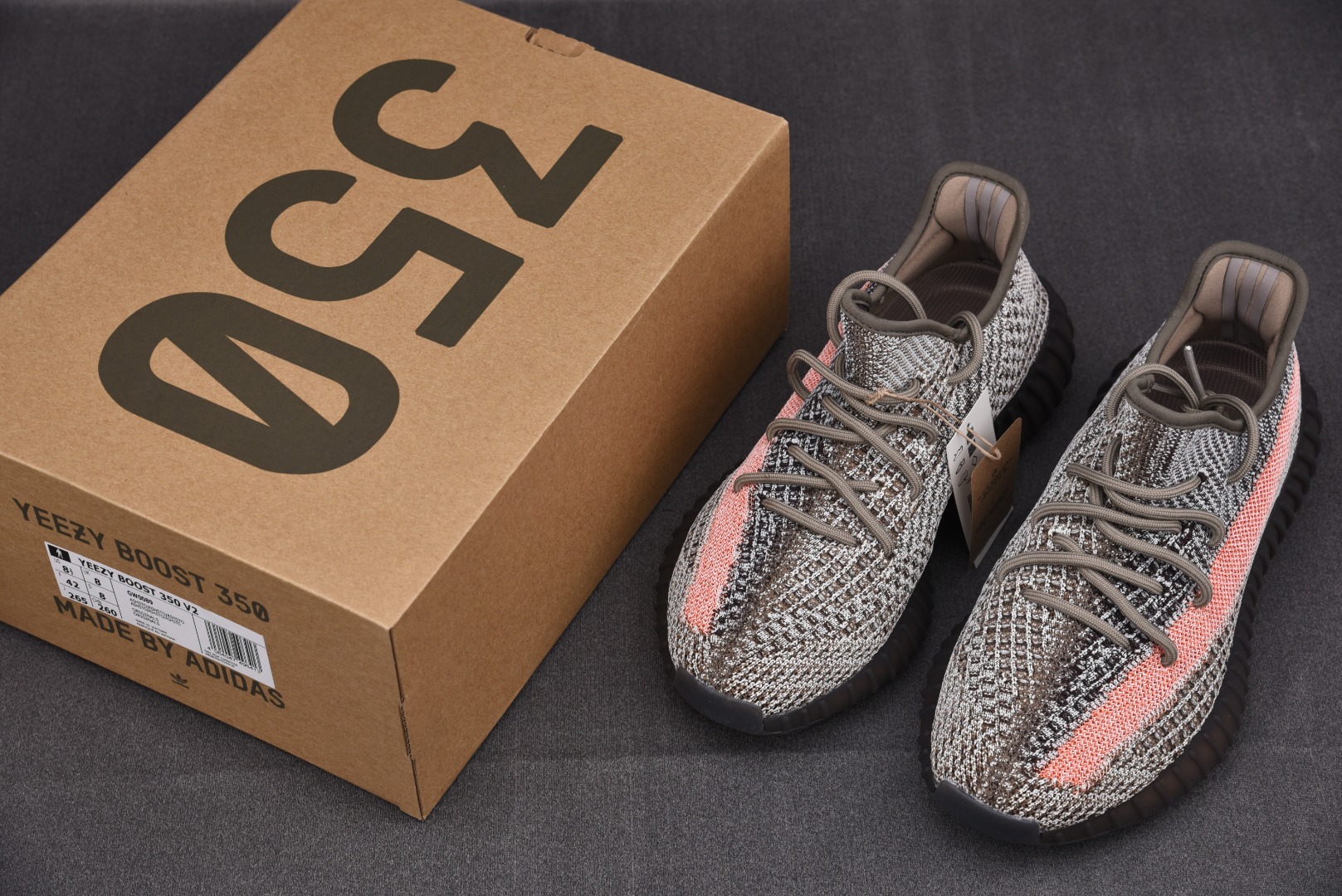 Yeezy火山灰尺码:36-48纯原版出品-YeezyBoost350V2AshStone火山灰拼接色G