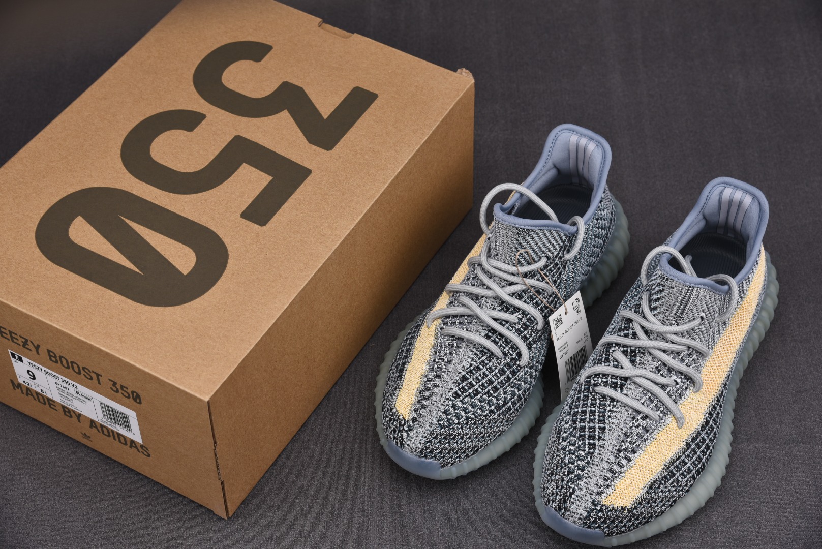 Yeezy水洗丹宁尺码:36-48纯原版出品-YeezyBoost350V2AshBlue水洗丹宁椰子G