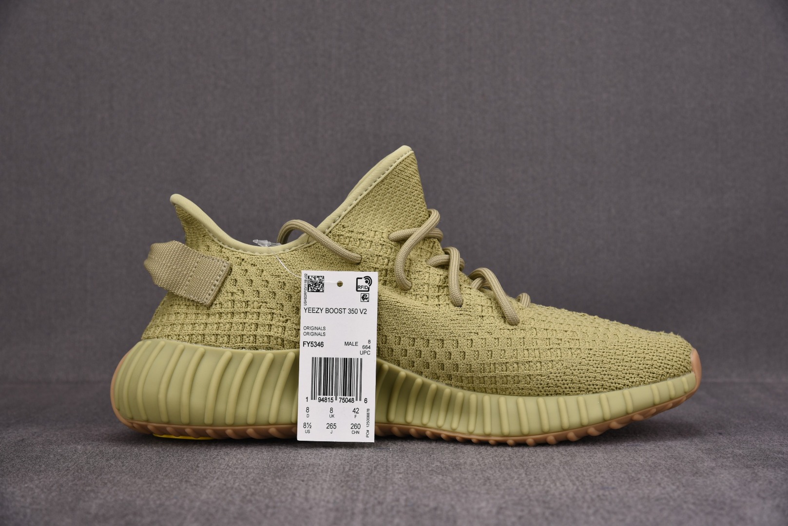 Yeezy茶绿尺码:36-48纯原版出品-YeezyBoost350V2Sulfur硫磺抹茶绿FY534