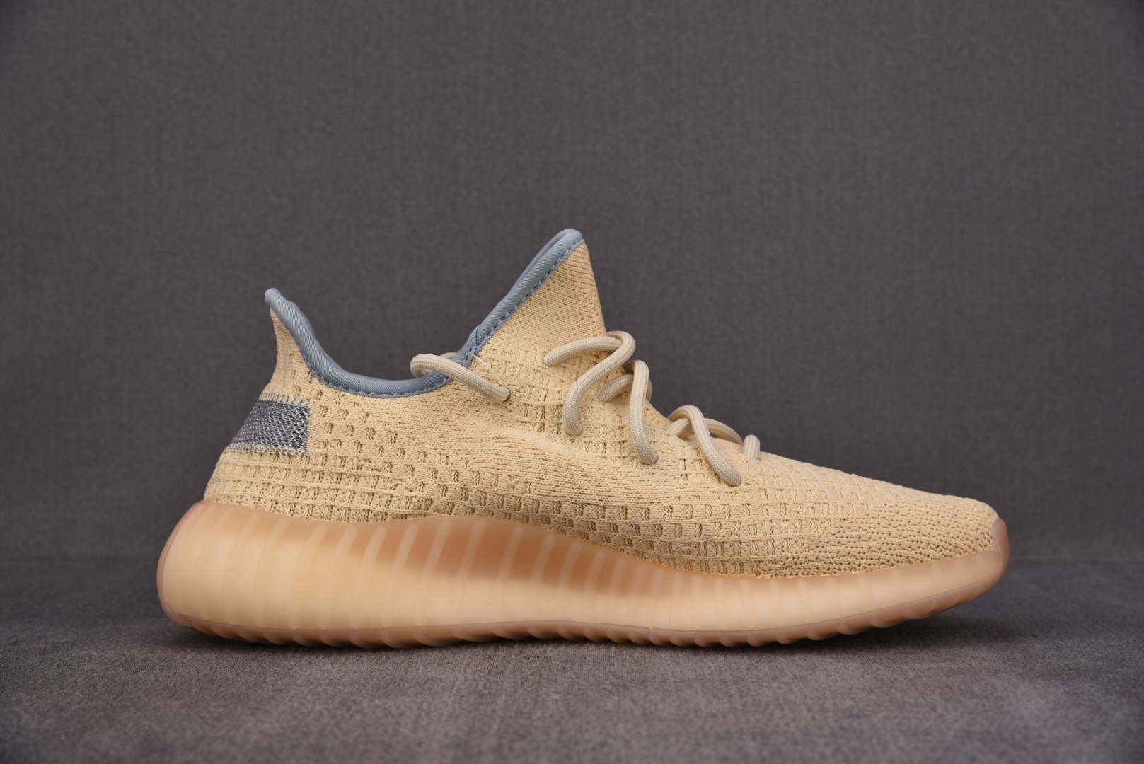 Yeezy麻布尺码:36-48纯原版出品-YeezyBoost350V2Linen奶油麻布黄侧透银河FY