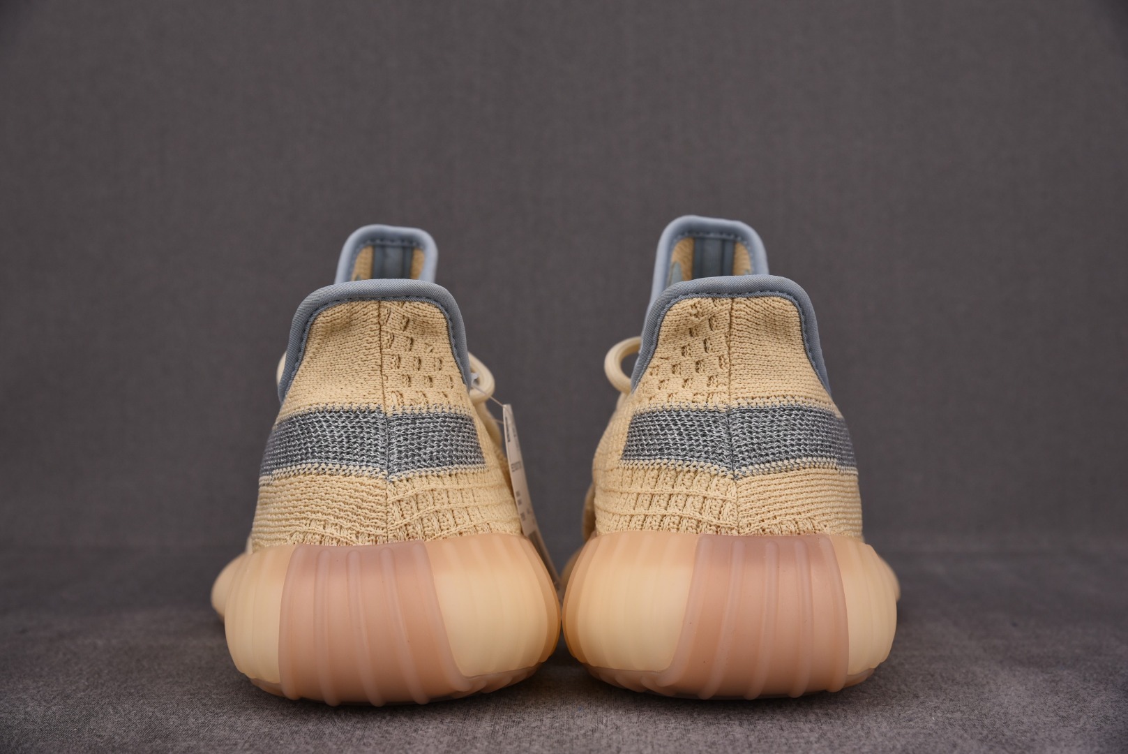 Yeezy麻布尺码:36-48纯原版出品-YeezyBoost350V2Linen奶油麻布黄侧透银河FY