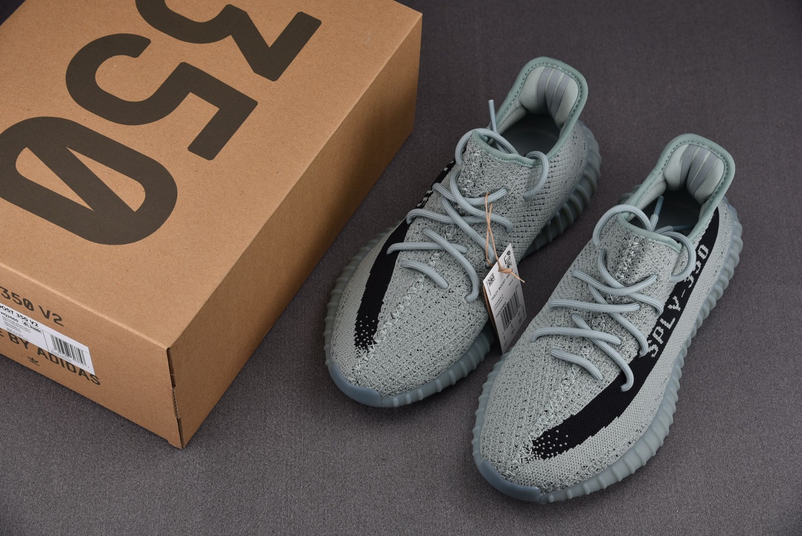 Yeezy翠玉灰尺码:36-48纯原版出品-Yeezy350V2JadeAsh翠玉灰HQ2060YZ01