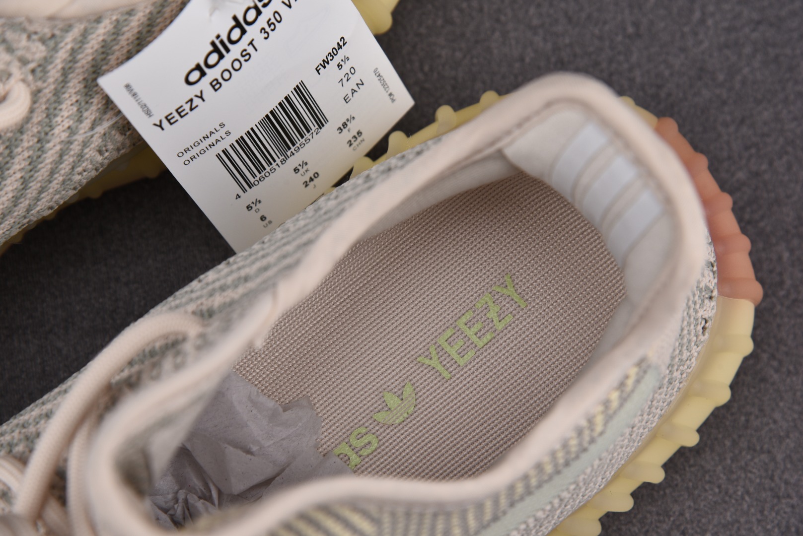 Yeezy350尺码:36-48纯原版出品-Yeezy350V2Citrin柠檬拼接芝麻天使椰子FW30