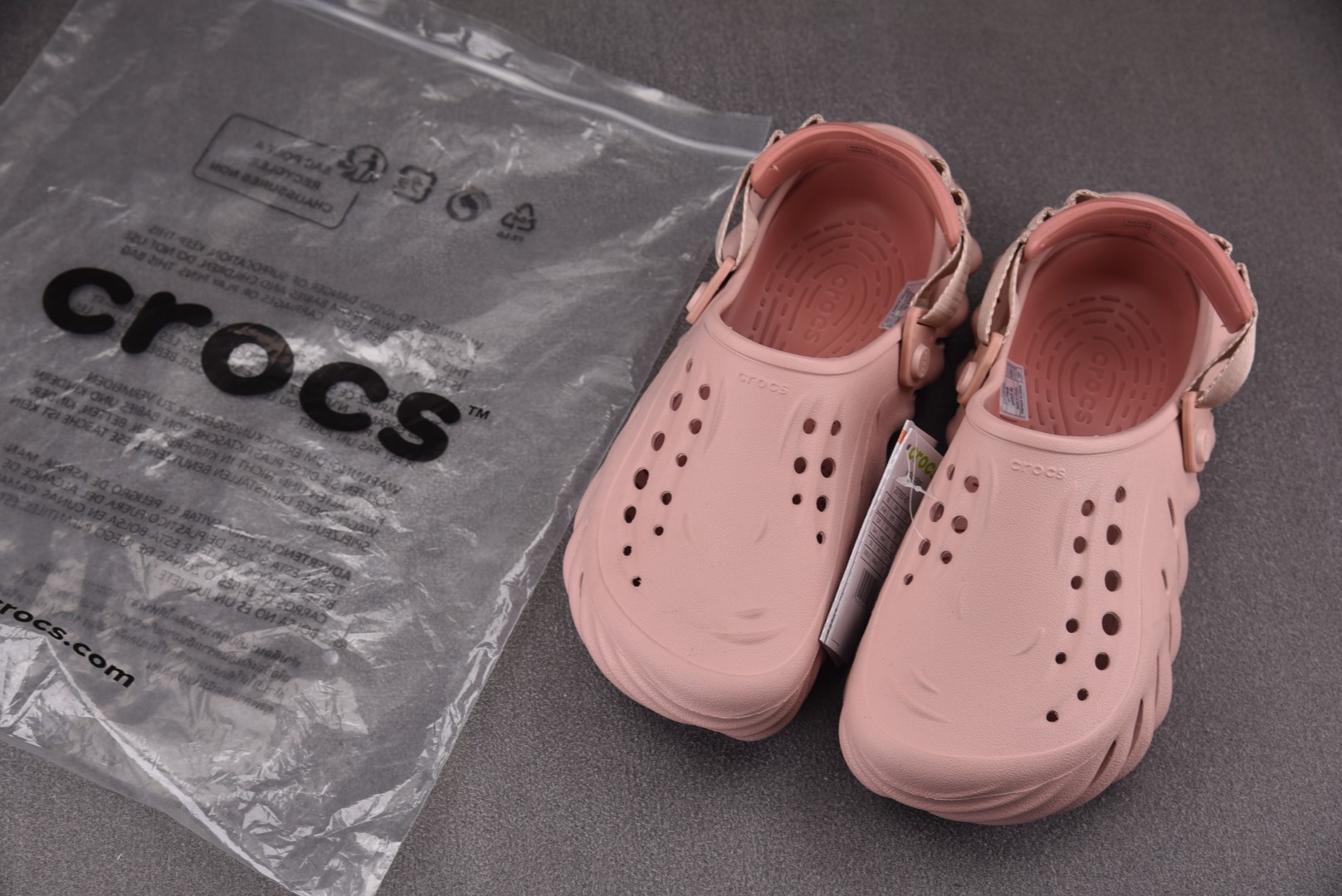 Crocs尺码:36-46偏大一码纯原版出品-CrocsEVA卡骆驰一脚蹬沙滩凉鞋粉色YZ01736-3