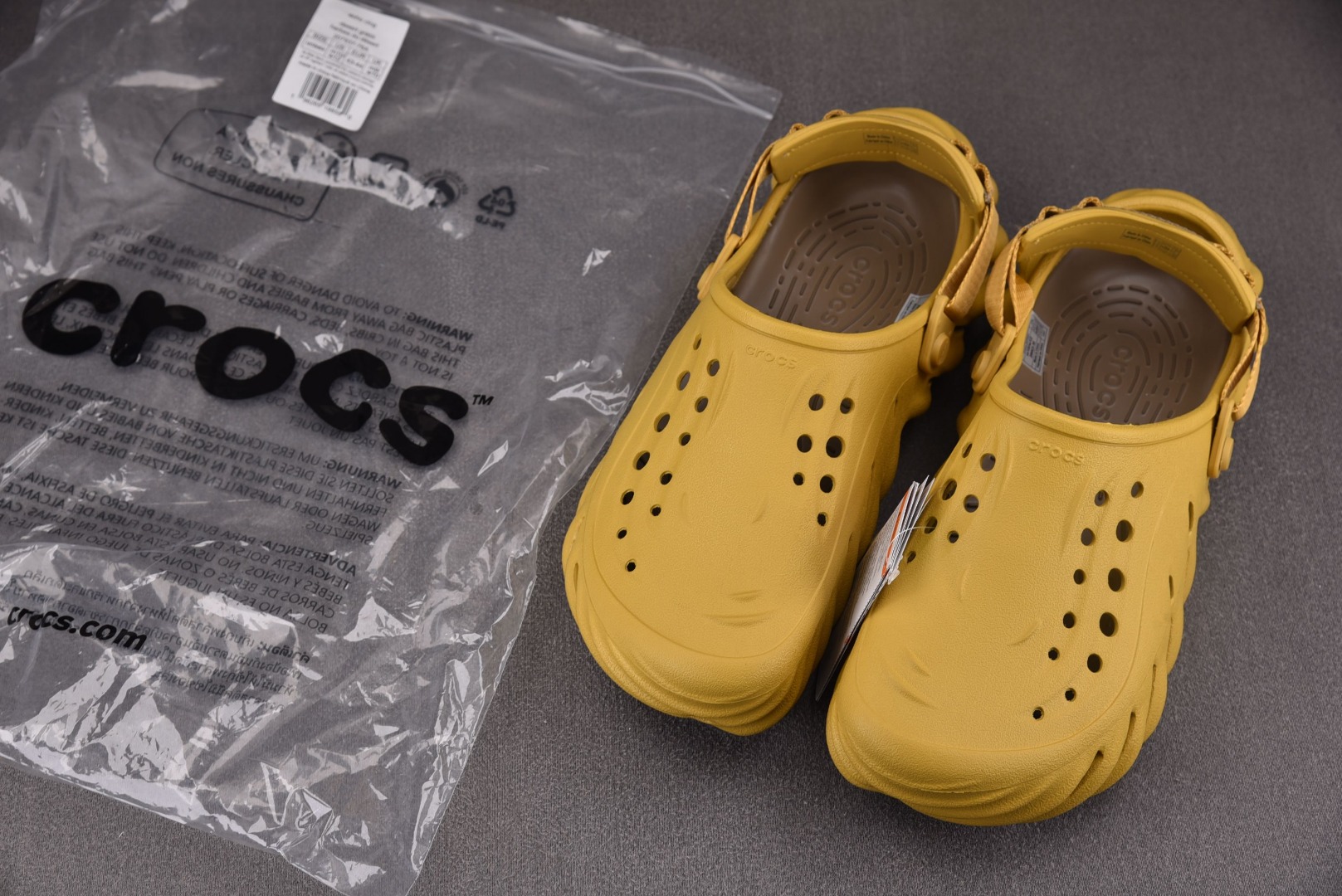 Crocs尺码:36-46偏大一码纯原版出品-CrocsEVA卡骆驰一脚蹬沙滩凉鞋沙漠黄YZ01736-