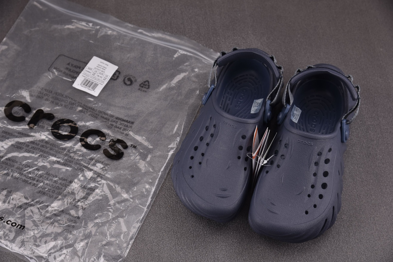 Crocs尺码:36-46偏大一码纯原版出品-CrocsEVA卡骆驰一脚蹬沙滩凉鞋深蓝YZ01736-3