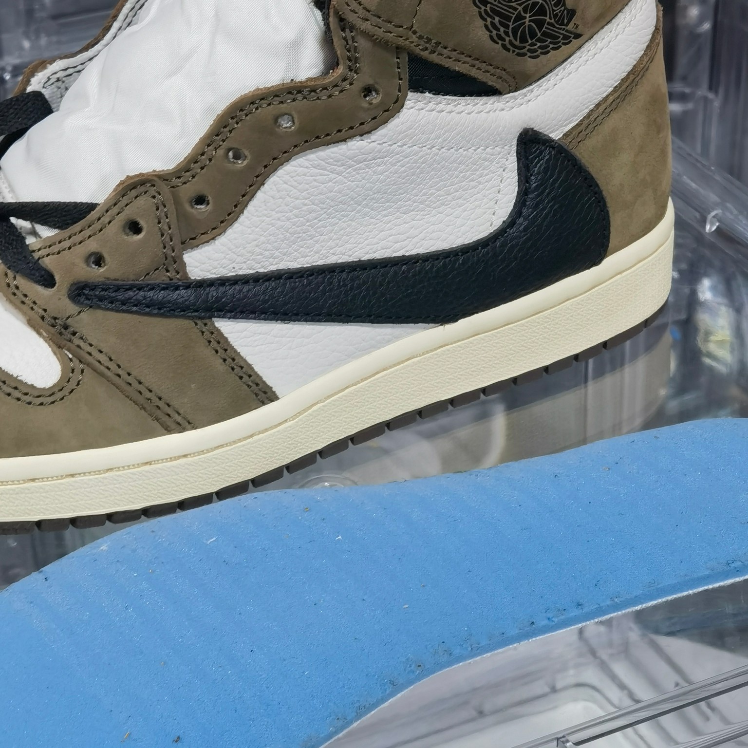 AJ1深棕鬼脸尺码:40-48纯原版出品-AirJordan1xTravisScott鬼脸高帮倒钩高帮C