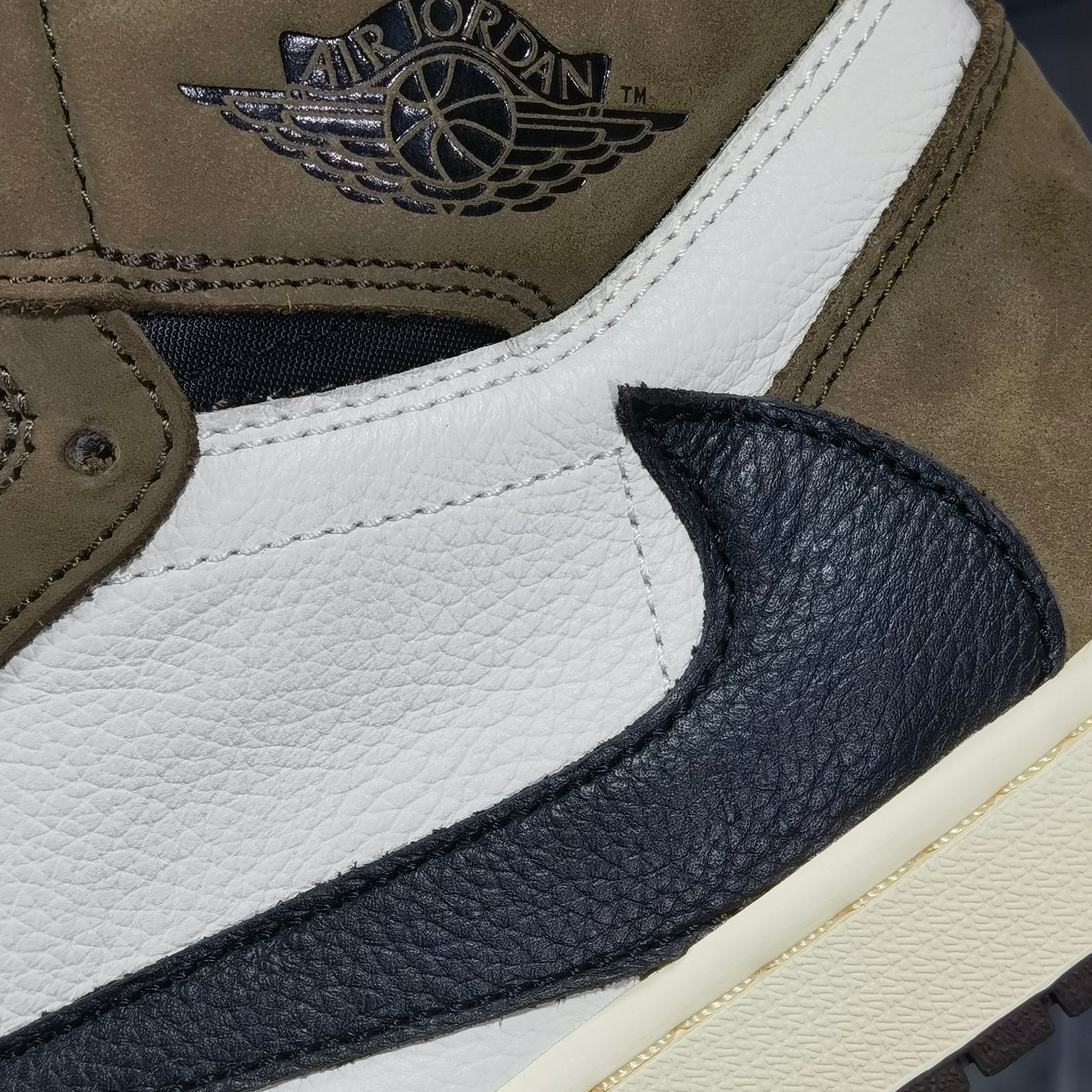 AJ1深棕鬼脸尺码:40-48纯原版出品-AirJordan1xTravisScott鬼脸高帮倒钩高帮C