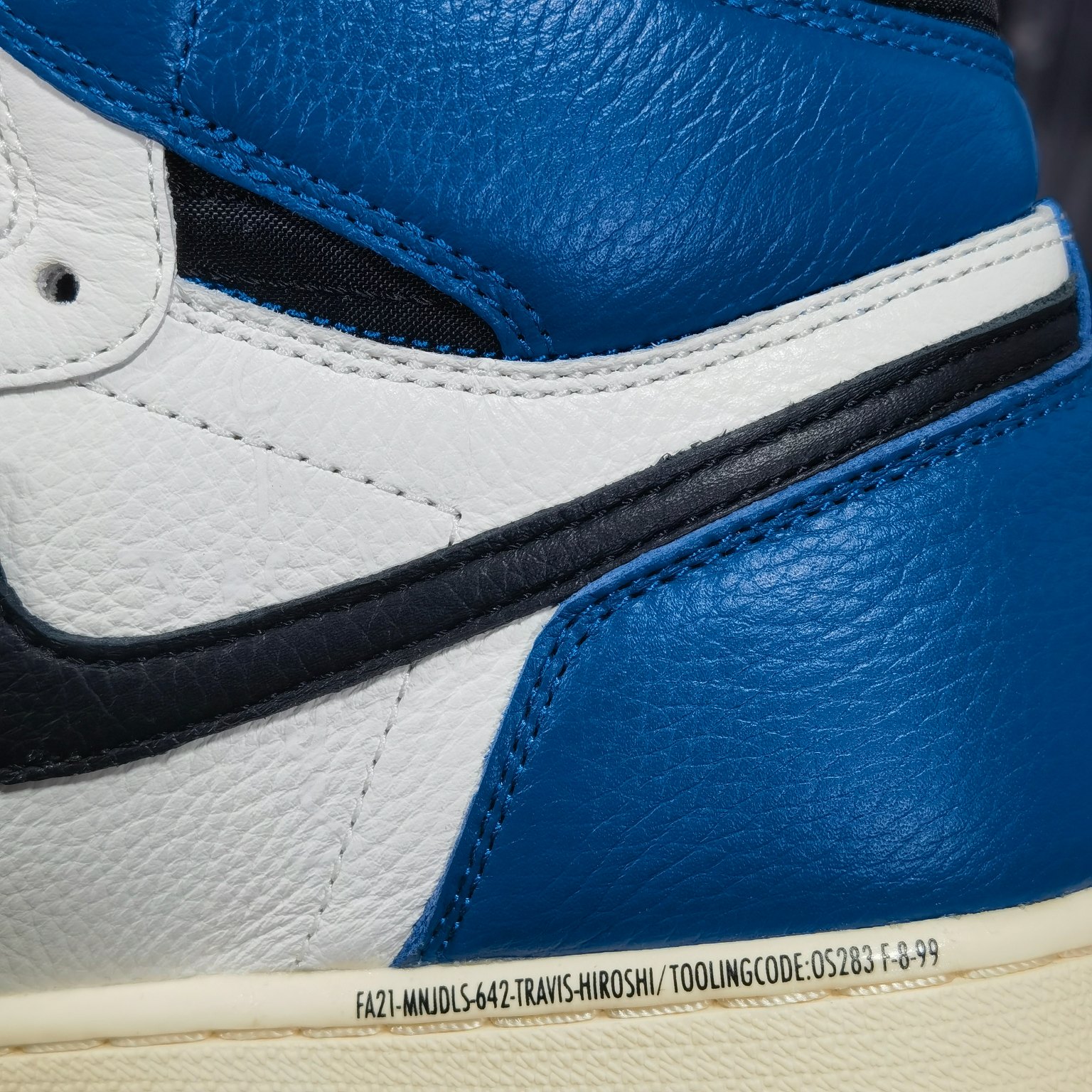 AJ1白蓝鬼脸尺码:36-48纯原版出品-TravisScottxFragmentxAirJordan1