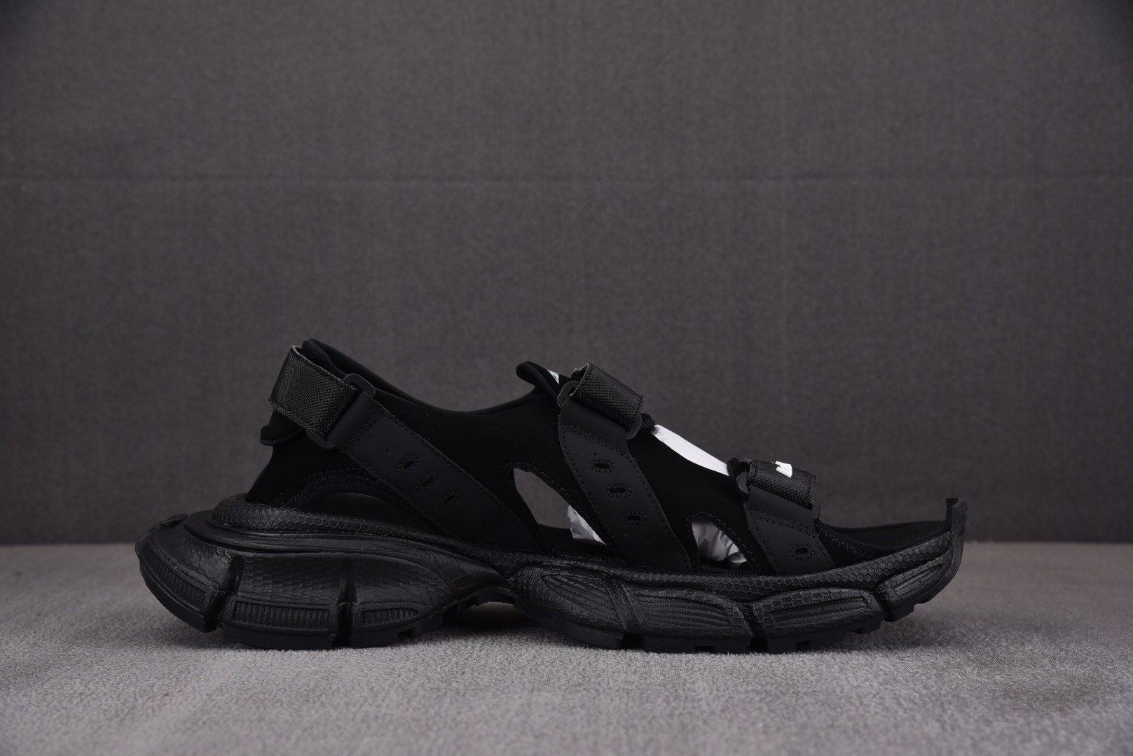 巴黎3XL尺码:35-46纯原版出品-Balenciaga3XLSandal黑色YZ001-2