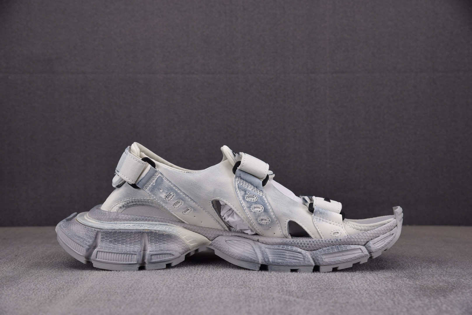 巴黎3XL尺码:35-46纯原版出品-Balenciaga3XLSandal灰白YZ001-2