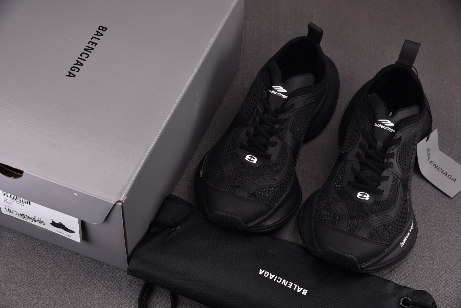 巴黎尺码:35-46偏大超重纯原版出品-BalenciagaCIRCUIT全黑YZ009-03