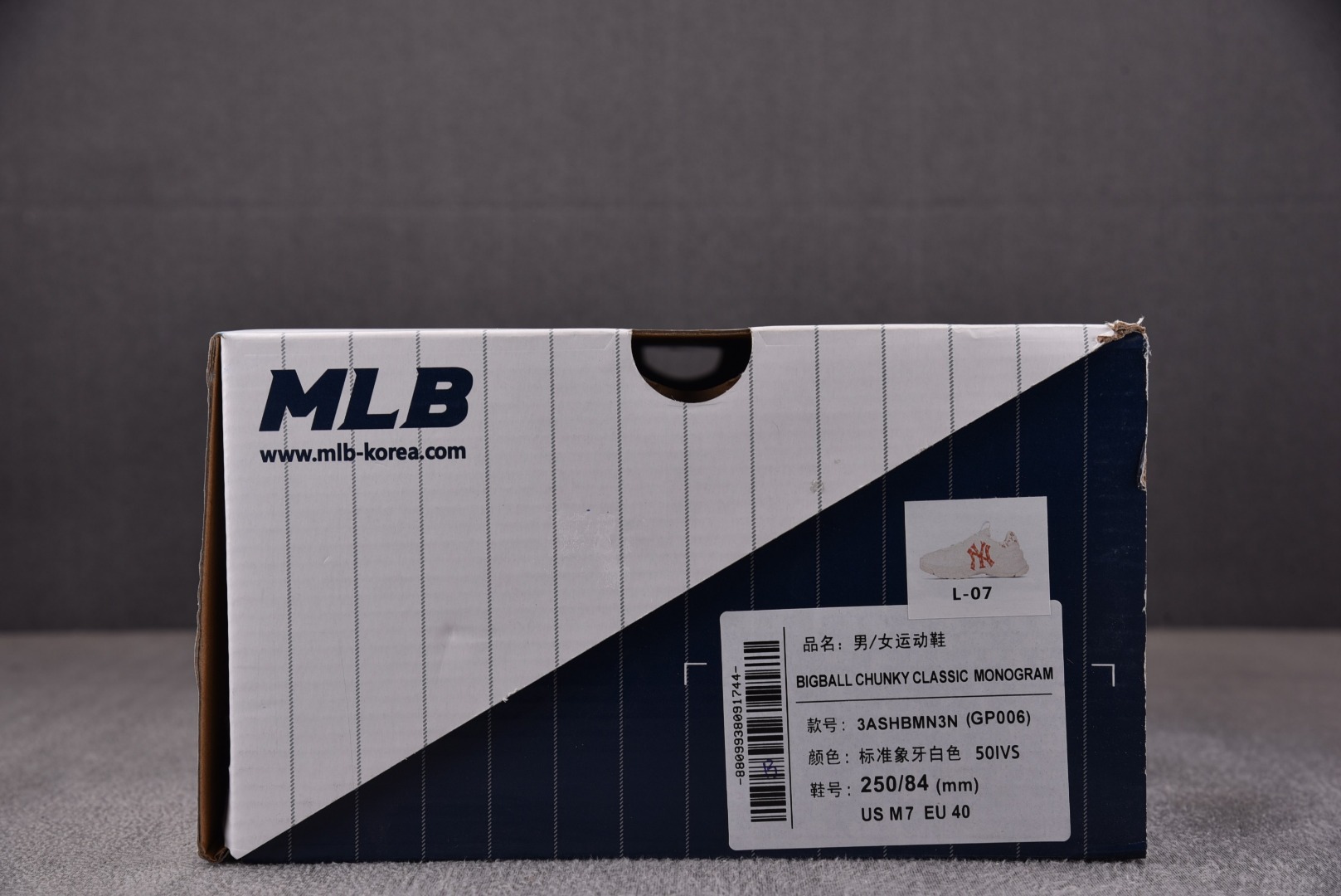 MLB尺码:35-45纯原版出品-MLBBigBallChunkyDiaMonogram象牙色3ASHB