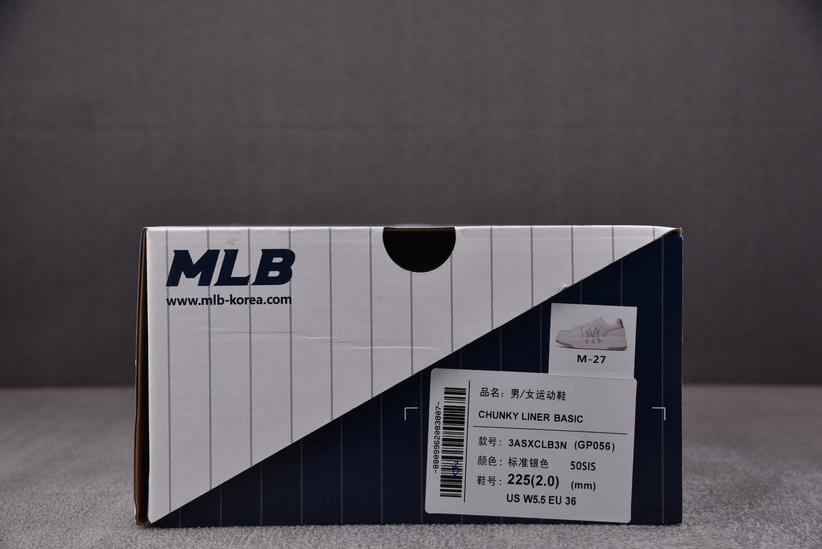 MLB尺码:35-45纯原版出品-MLBChunkyLiner24SS纽约洋基队银色3ASXCLB3N-