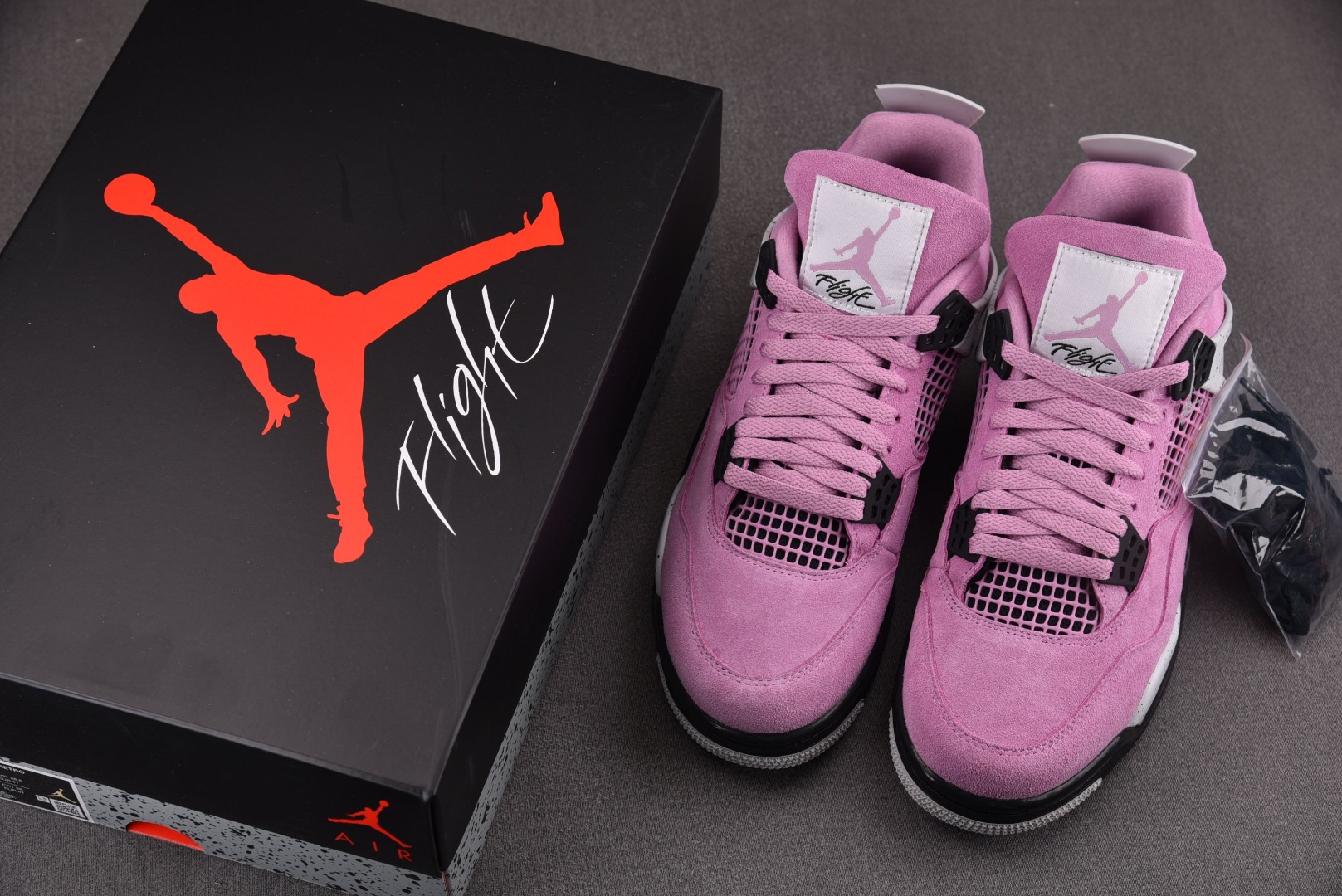 AJ4粉黑尺码:36-48.5纯原版出品-WMNSAirJordan4“Orchid”粉黑AQ9129-