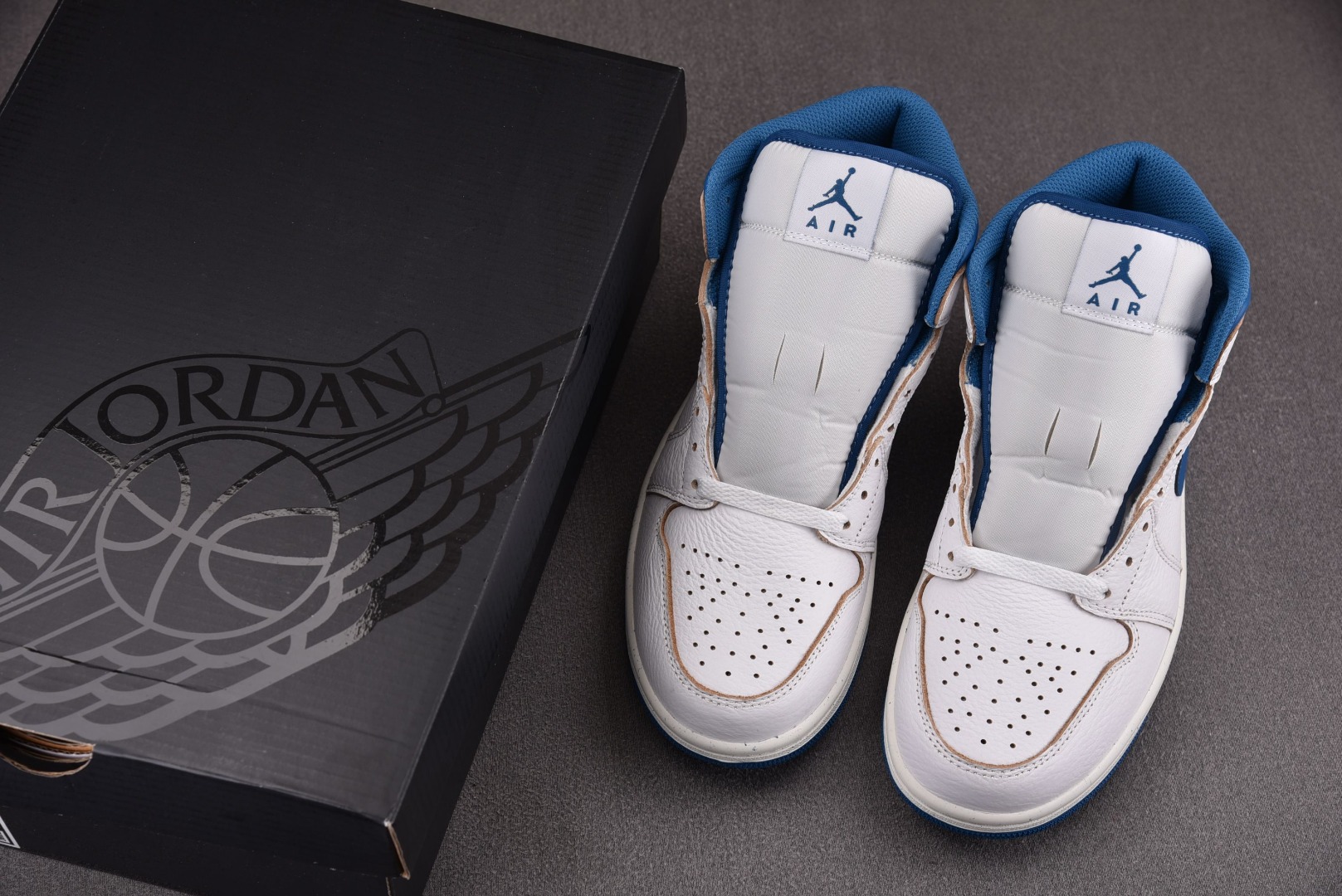 低帮AJMid尺码:40-46纯原版出品-AirJordan1MidSEIndustrialBlue工业