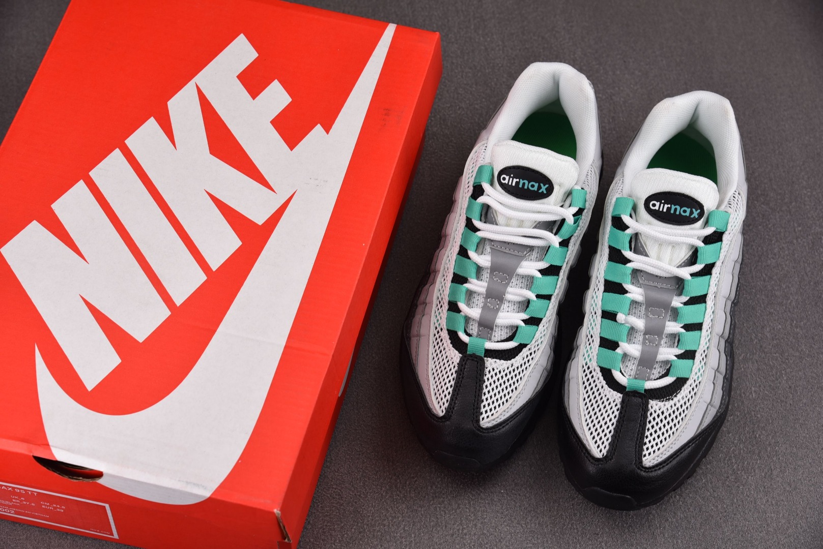 Max95尺码:39-48纯原版出品-AirMax95BlackStadiumGreen黑灰绿DH801